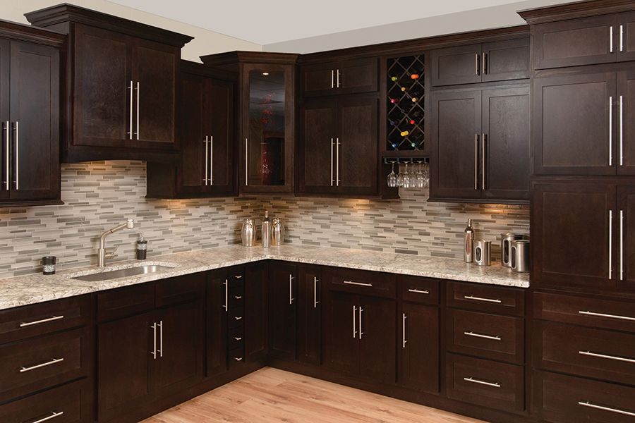 Shaker Espresso Kitchen Cabinets - Super Home Surplus Store View