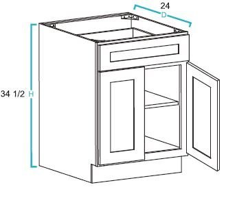2 Door 1 Drawer Base Cabinets