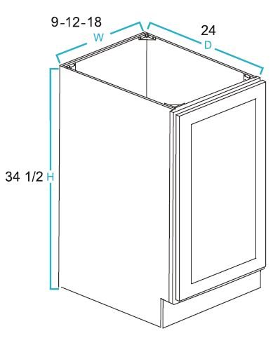 Full Height Door Base Cabinets-1 Door
