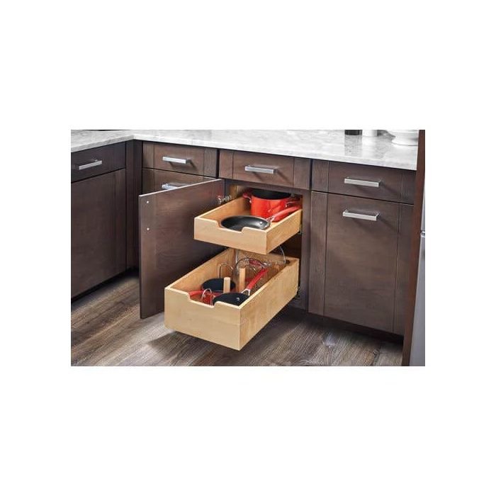 Double Soft Closing Slide Out Drawers with dividers - Fits Best in