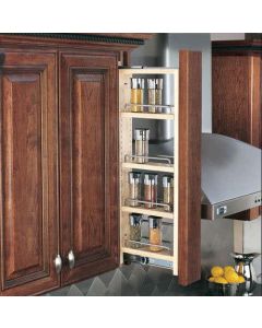Wall Filler Pull-Out with Adjustable Shelves - Fits Best in Behind 3" Filler 36" Tall