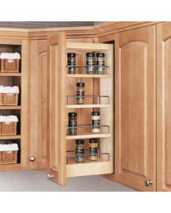 Wall Cabinet Pull-out Organizer with Wood Adjustable Shelves - Fits Best in W0930, W0936 or W0942