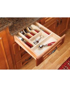 Cut-To-Size Wood Cutlery Tray Insert - Fits Best in B15, DB15-3 B18, or DB18-3