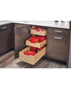 Triple Soft Closing Slide Out Drawers with dividers - Fits Best in B18FHD