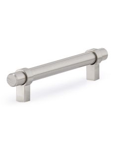 Brushed Nickel Contemporary Metal Pull 6-5/8 in
