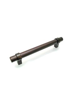 Brushed Oil-Rubbed Bronze Contemporary Metal Pull 6-5/8 in