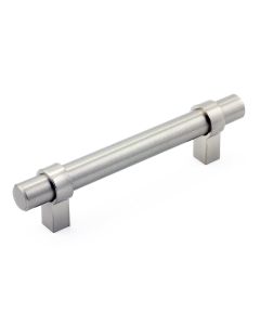 Brushed Nickel Contemporary Metal Pull 5-11/32 in