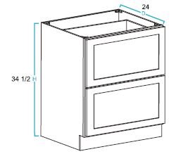 2 Drawer Base Cabinet